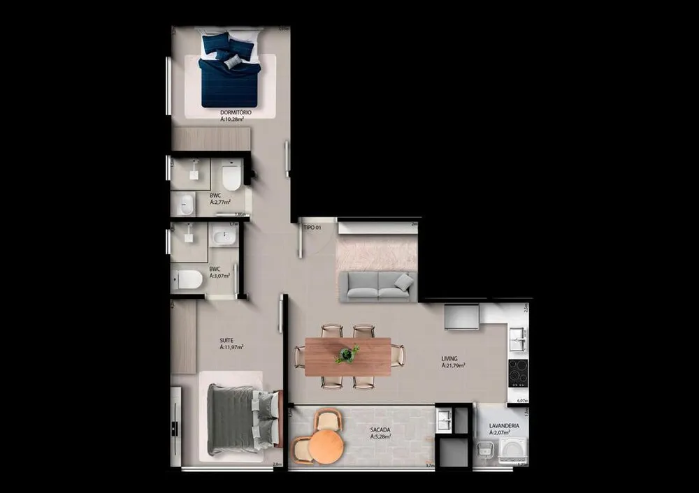 Apartamento, 3 quartos, 100 m² - Foto 11