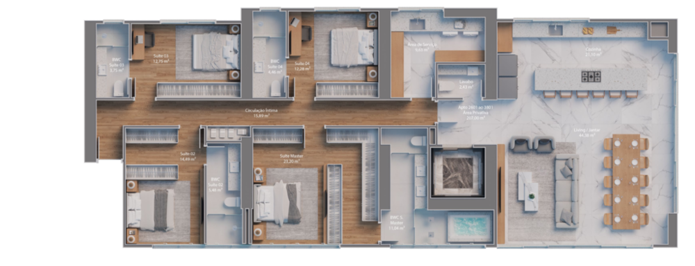 Apartamento, 4 quartos, 239 m² - Foto 7