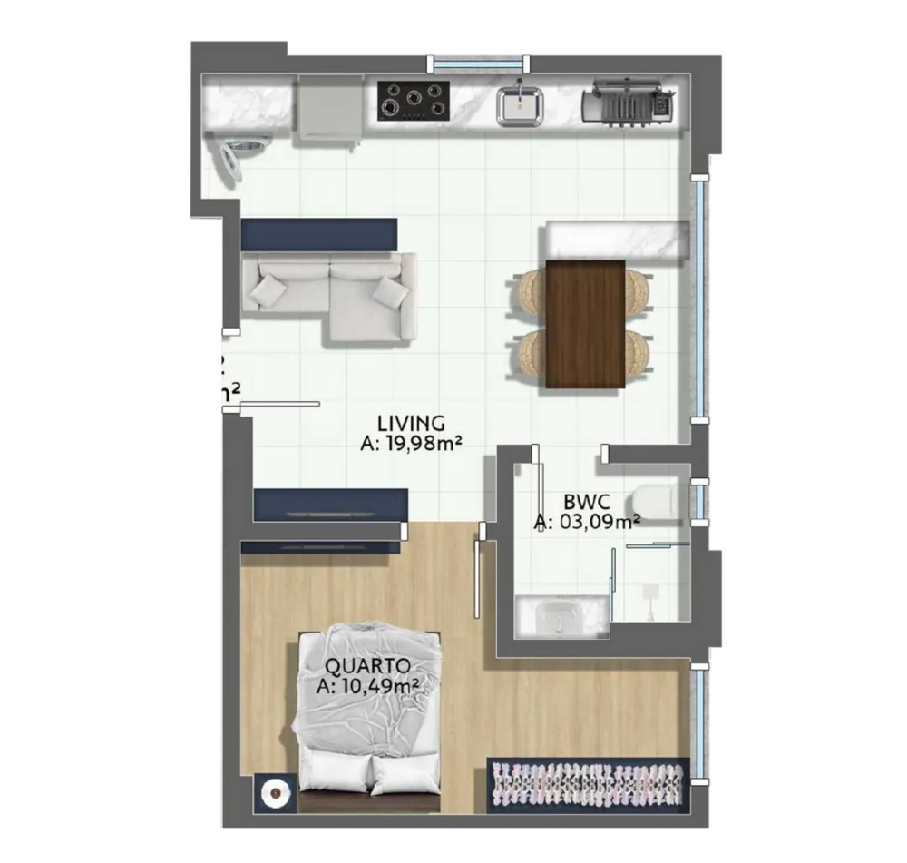 Apartamento, 1 quarto, 40 m² - Foto 11