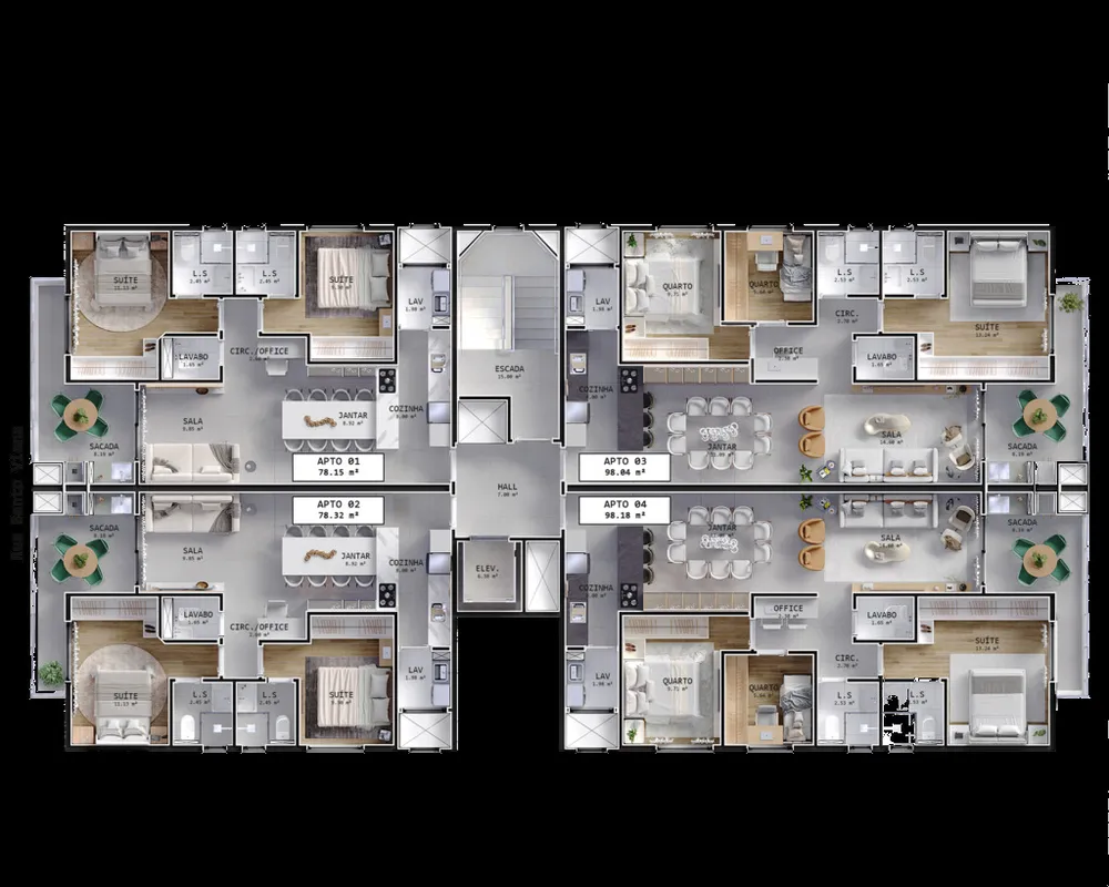 Apartamento, 3 quartos, 98 m² - Foto 4