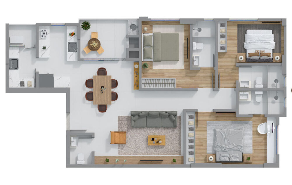 Apartamento, 2 quartos, 83 m² - Foto 3