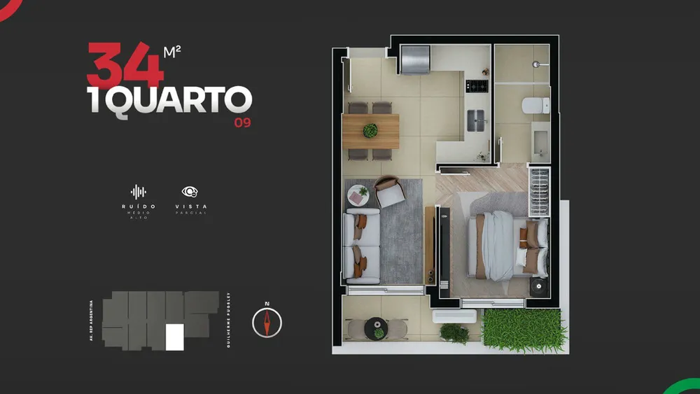 Apartamento, 1 quarto, 29 m² - Foto 4