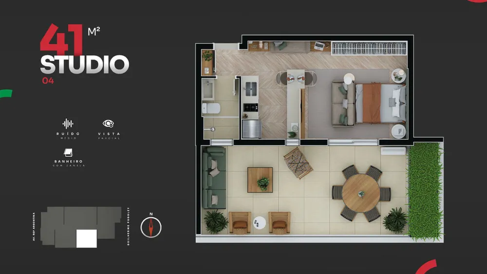 Apartamento, 1 quarto, 29 m² - Foto 6