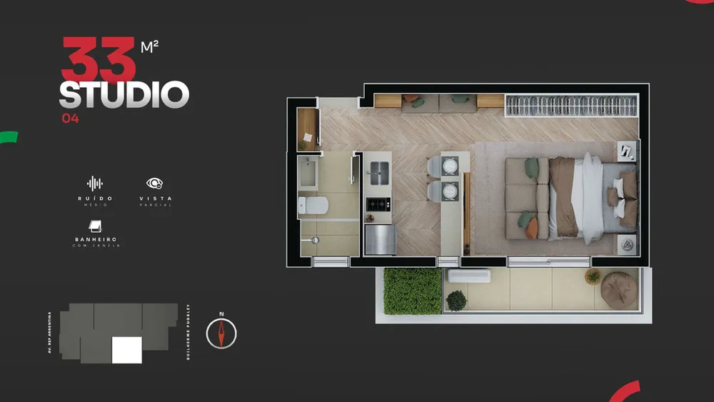 Apartamento, 1 quarto, 29 m² - Foto 8