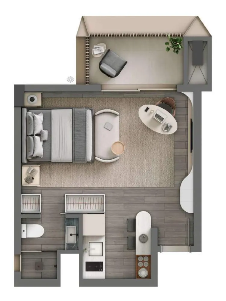 Cobertura, 1 quarto, 65 m² - Foto 3