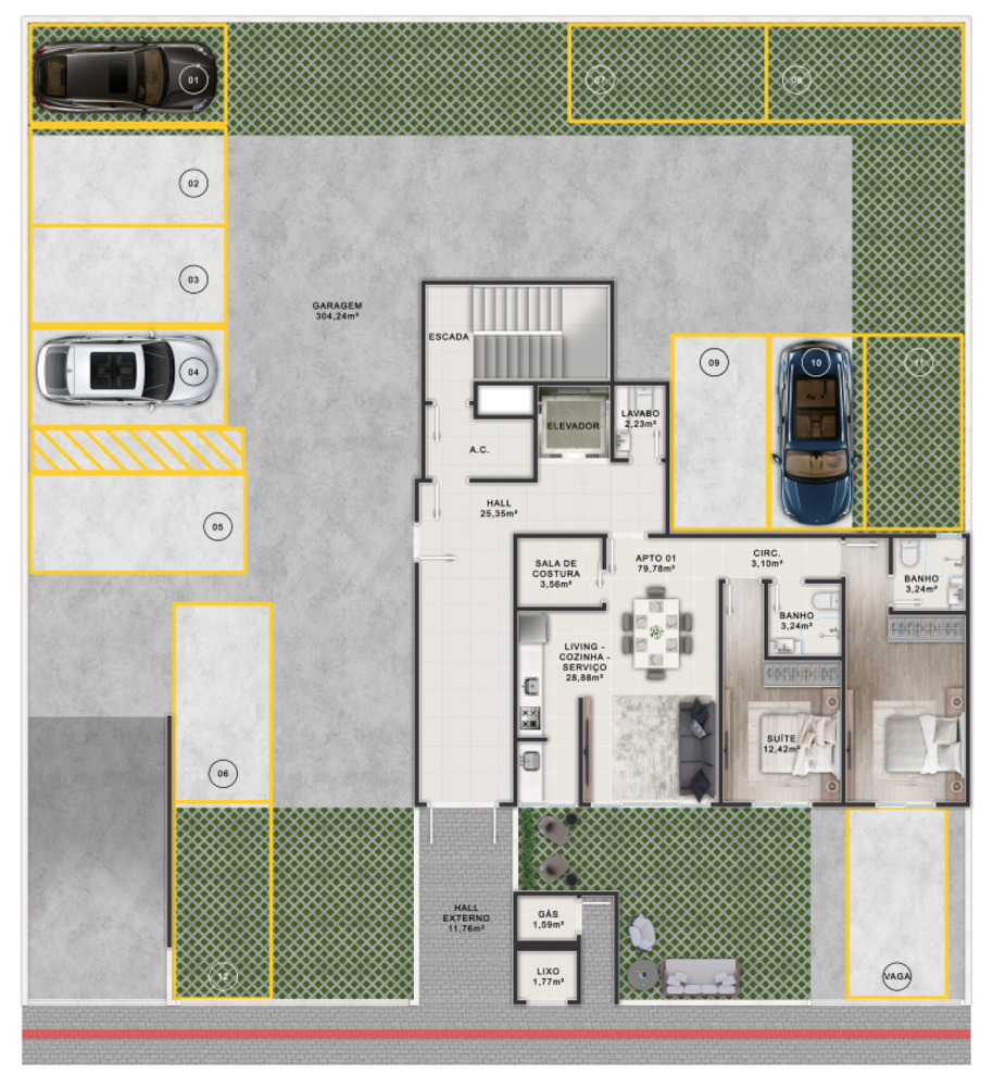 Apartamento, 2 quartos, 75 m² - Foto 11