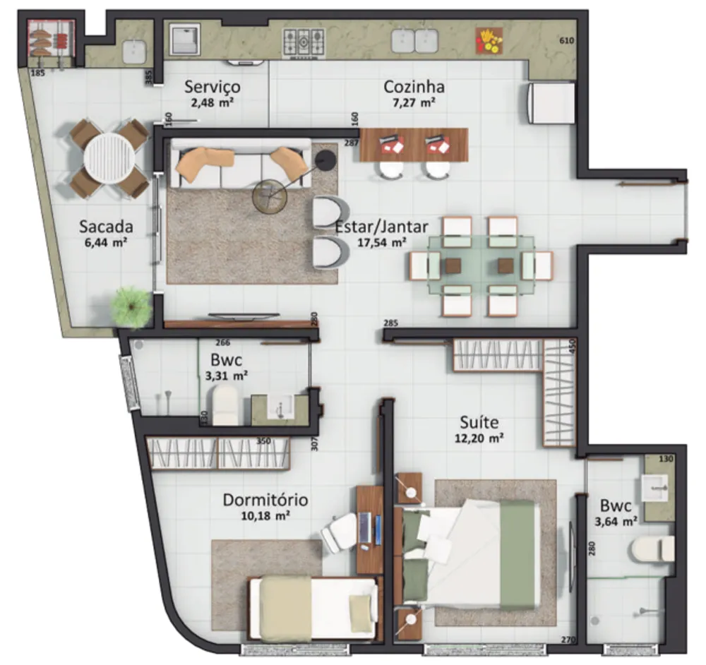Apartamento, 2 quartos, 65 m² - Foto 16