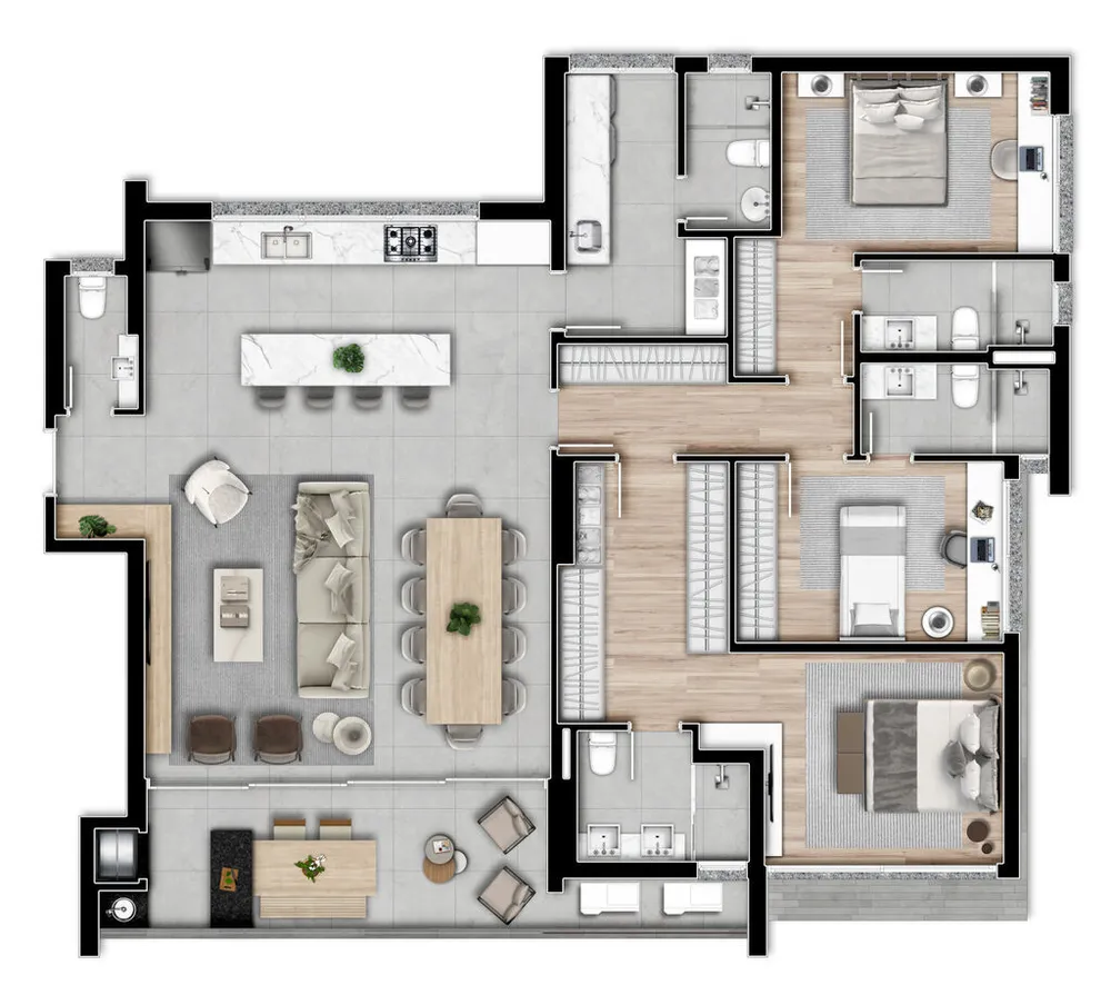 Apartamento, 3 quartos, 169 m² - Foto 1