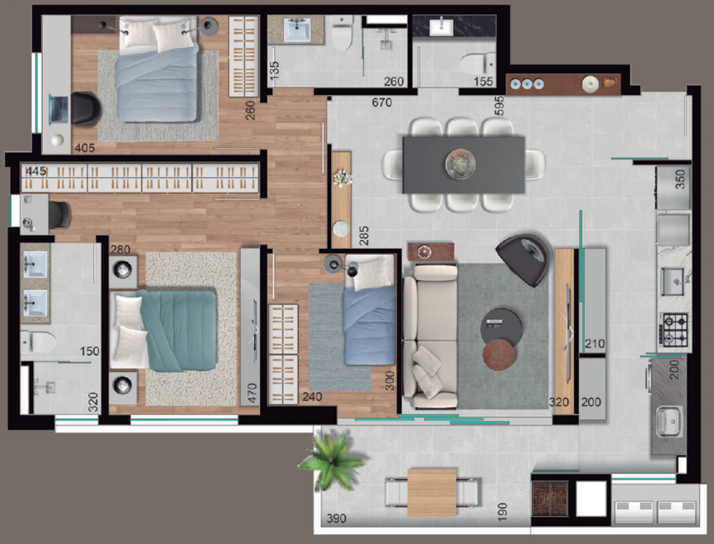 Apartamento, 2 quartos, 101 m² - Foto 7