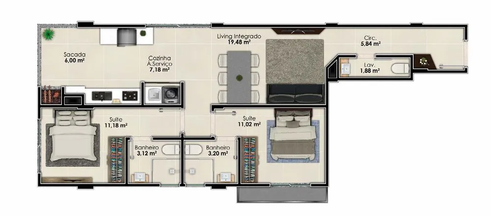 Apartamento, 2 quartos, 80 m² - Foto 5