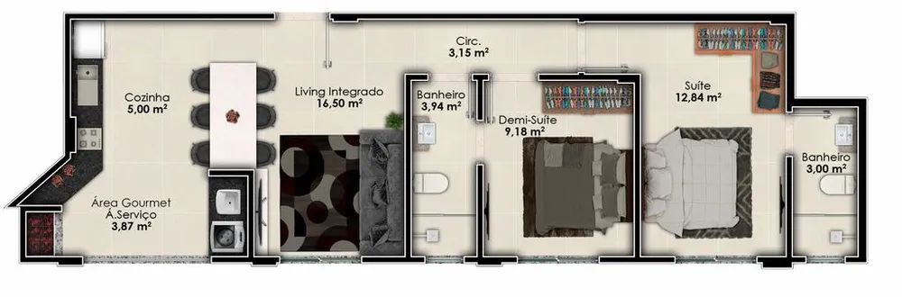 Apartamento, 2 quartos, 80 m² - Foto 4