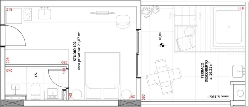 Cobertura, 1 quarto, 83 m² - Foto 5