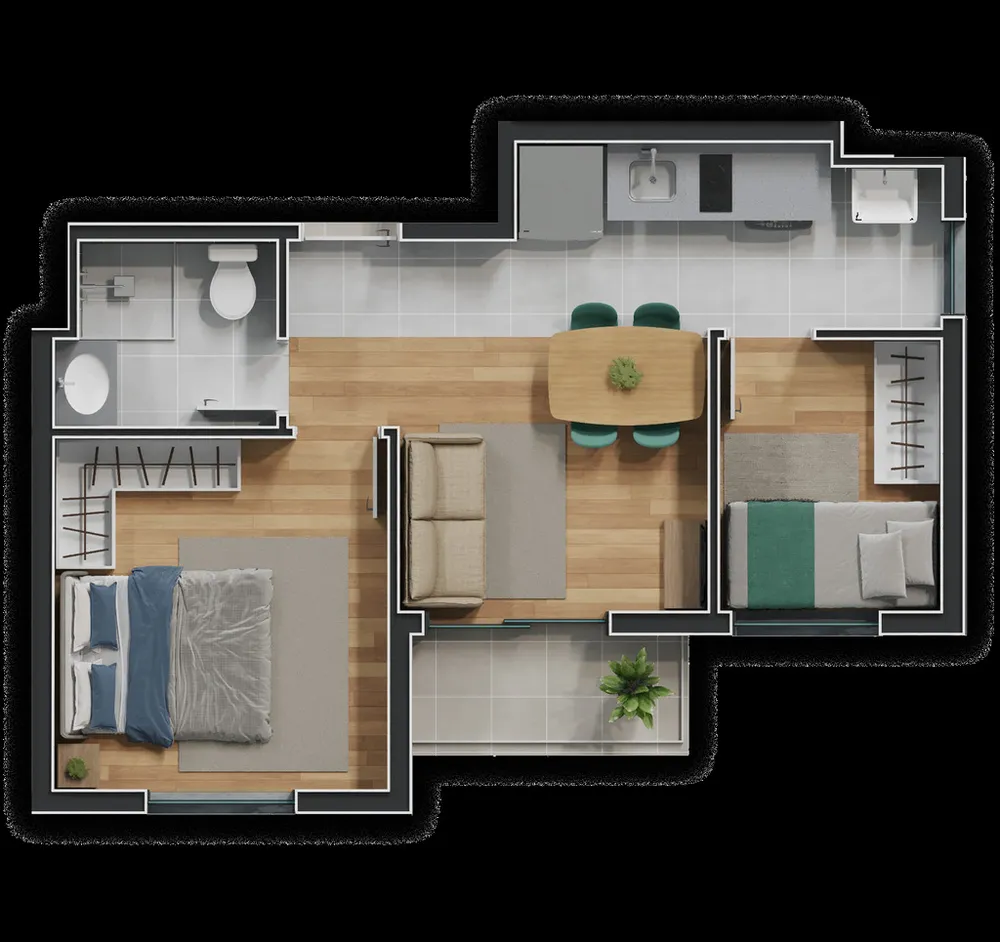 Apartamento, 2 quartos, 33 m² - Foto 8