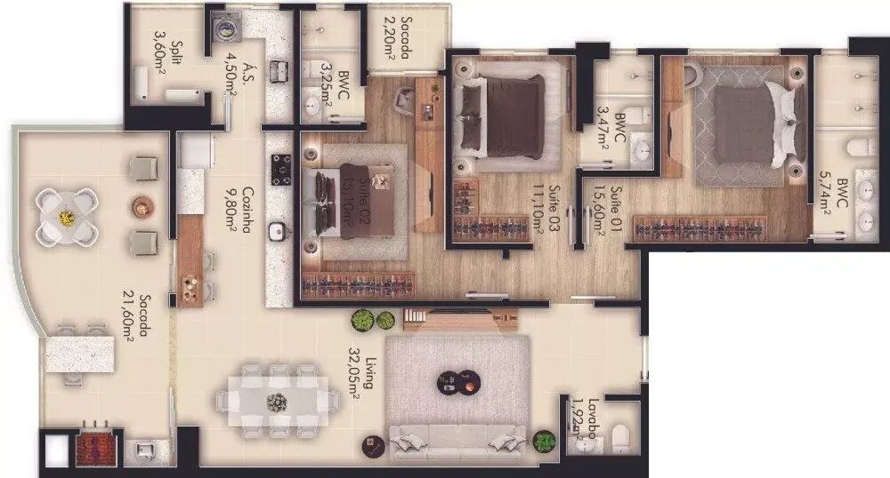 Apartamento, 3 quartos, 151 m² - Foto 5