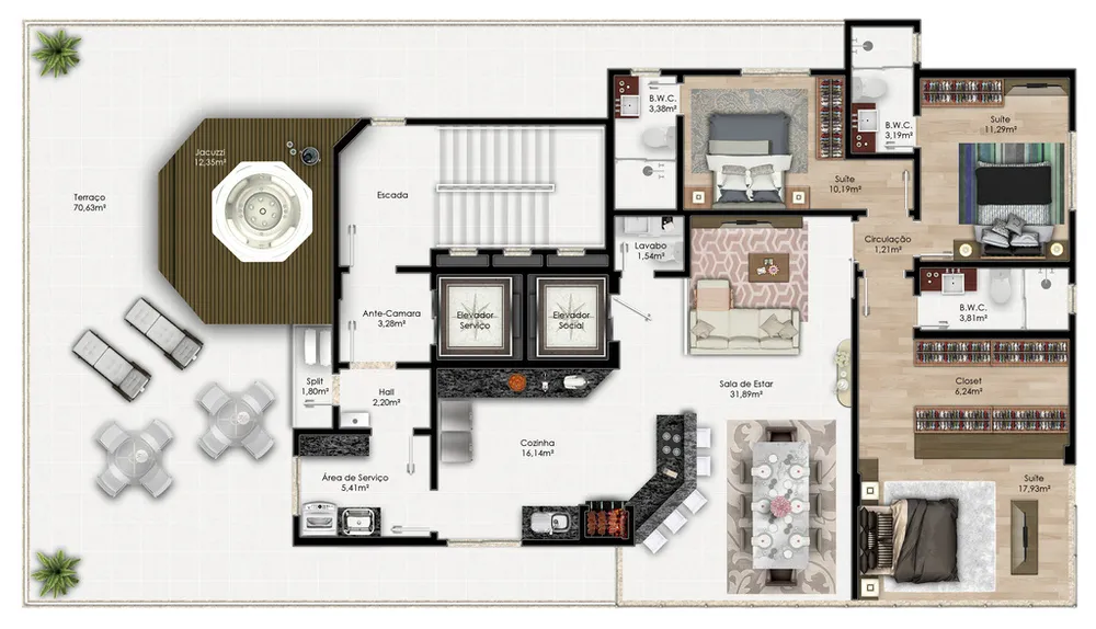 Apartamento, 3 quartos, 118 m² - Foto 1