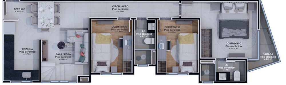 Apartamento, 3 quartos, 67 m² - Foto 5