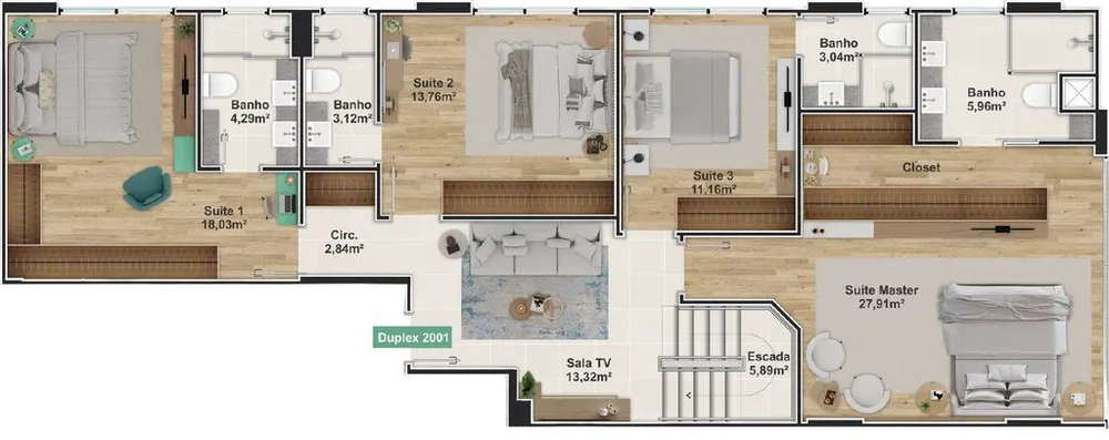 Cobertura, 4 quartos, 235 m² - Foto 12