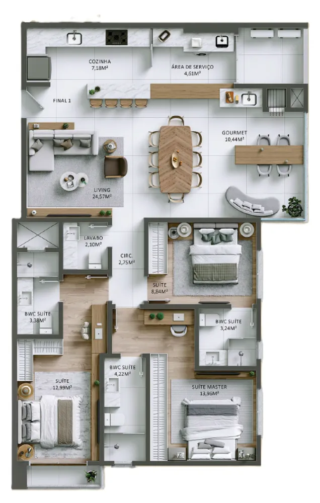 Apartamento, 2 quartos, 82 m² - Foto 5
