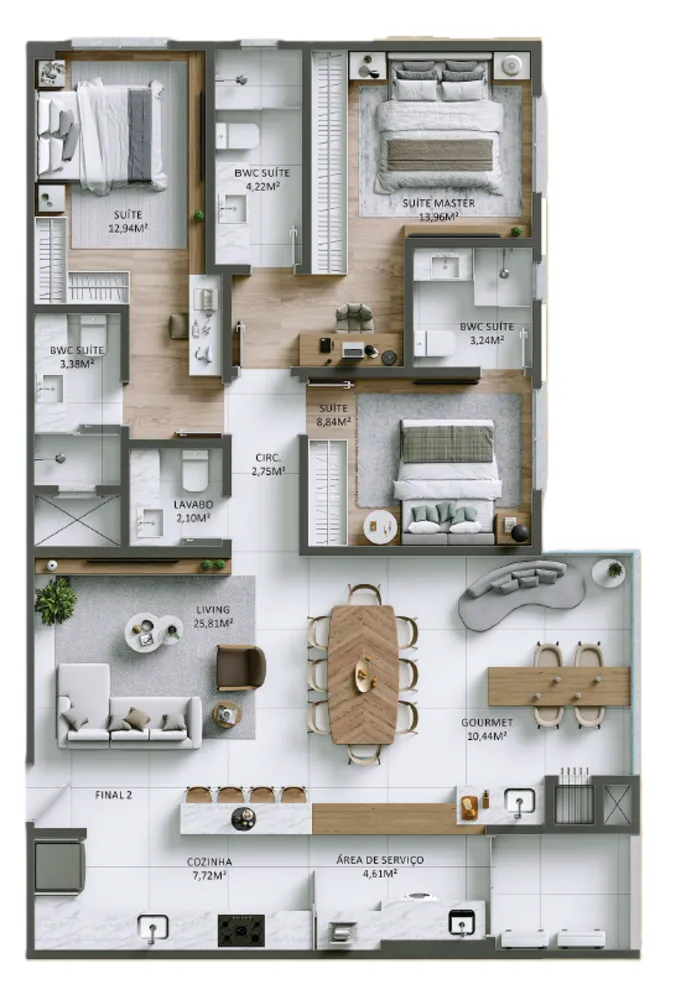 Apartamento, 2 quartos, 82 m² - Foto 8