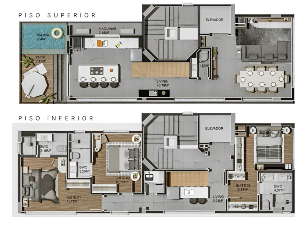 Cobertura, 3 quartos, 144 m² - Foto 2