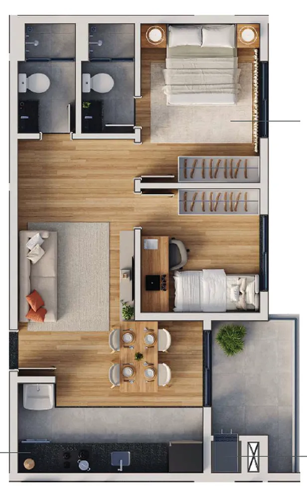 Apartamento, 2 quartos, 67 m² - Foto 4