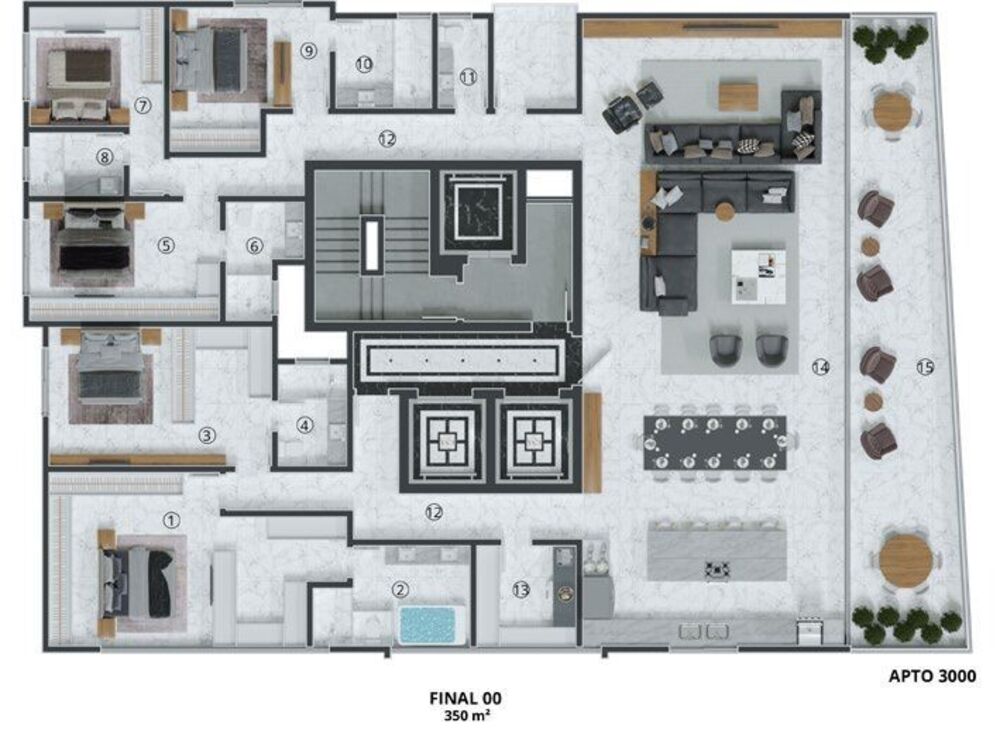 Apartamento, 4 quartos, 250 m² - Foto 1