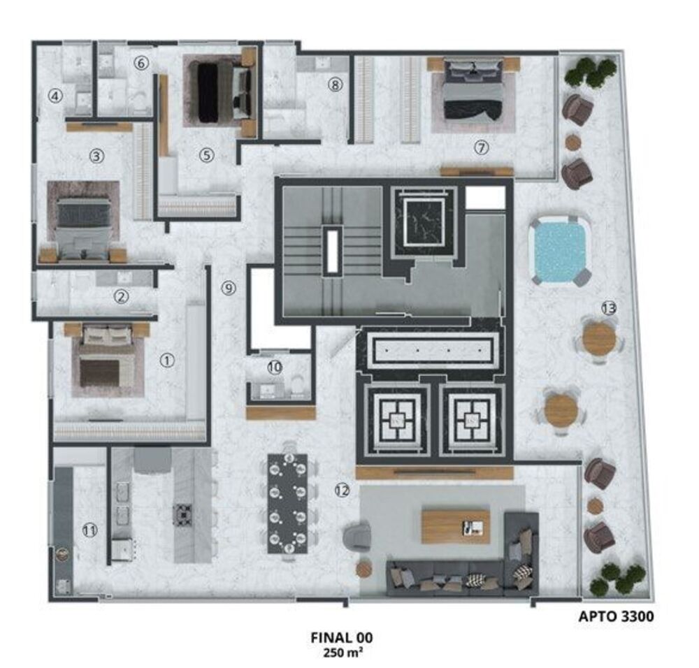 Apartamento, 4 quartos, 250 m² - Foto 8