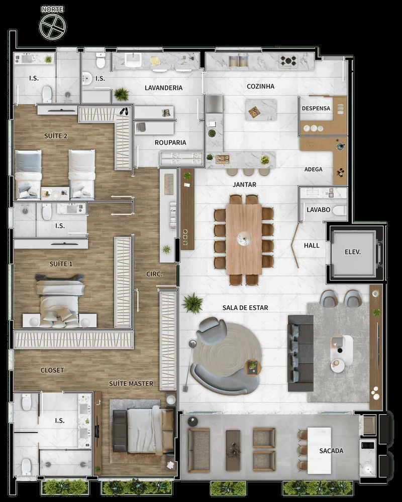 Apartamento, 4 quartos, 315 m² - Foto 4