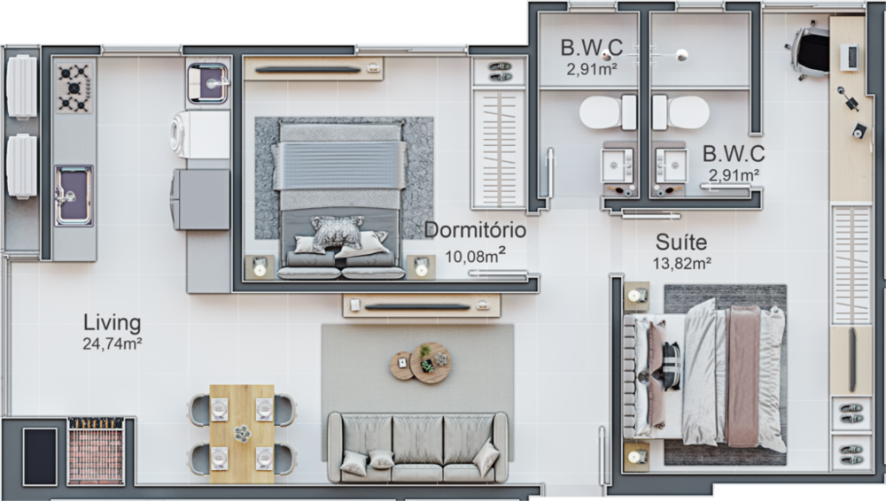 Apartamento, 2 quartos, 60 m² - Foto 11