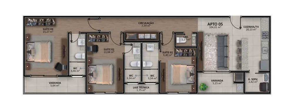 Cobertura, 4 quartos, 278 m² - Foto 14