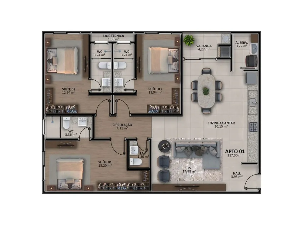 Cobertura, 4 quartos, 278 m² - Foto 16