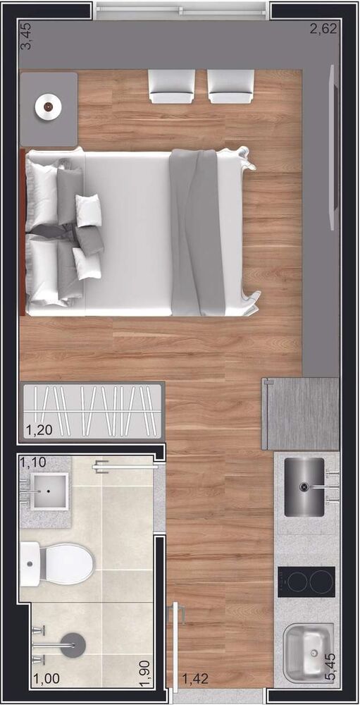 Apartamento, 1 quarto, 16 m² - Foto 8