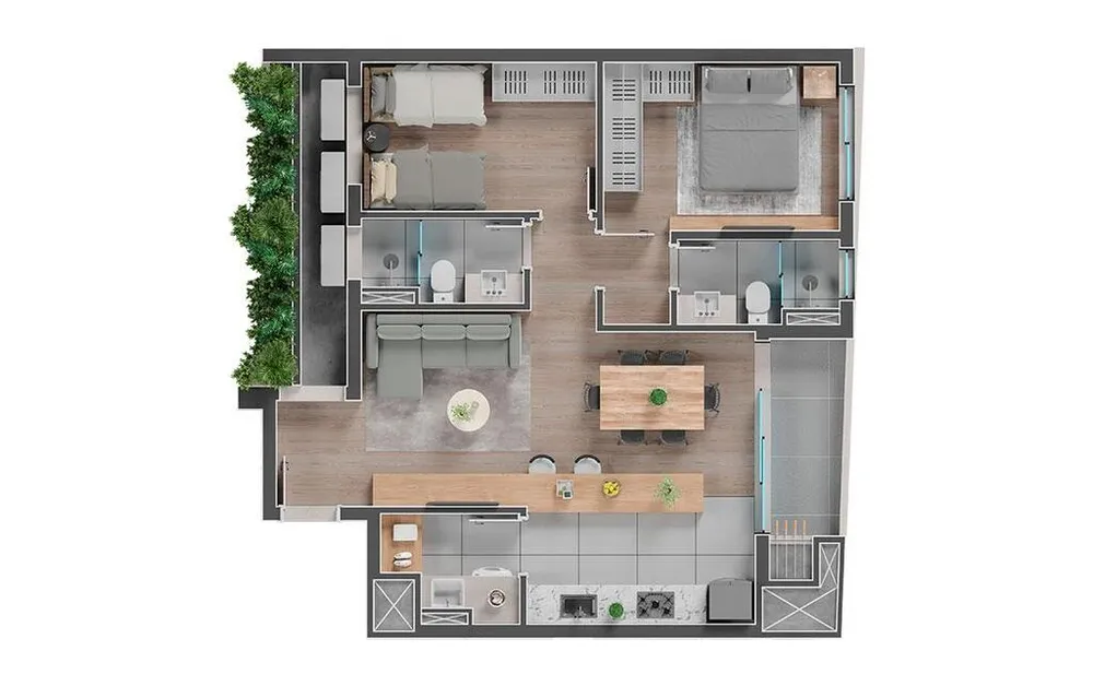 Cobertura, 3 quartos, 161 m² - Foto 6