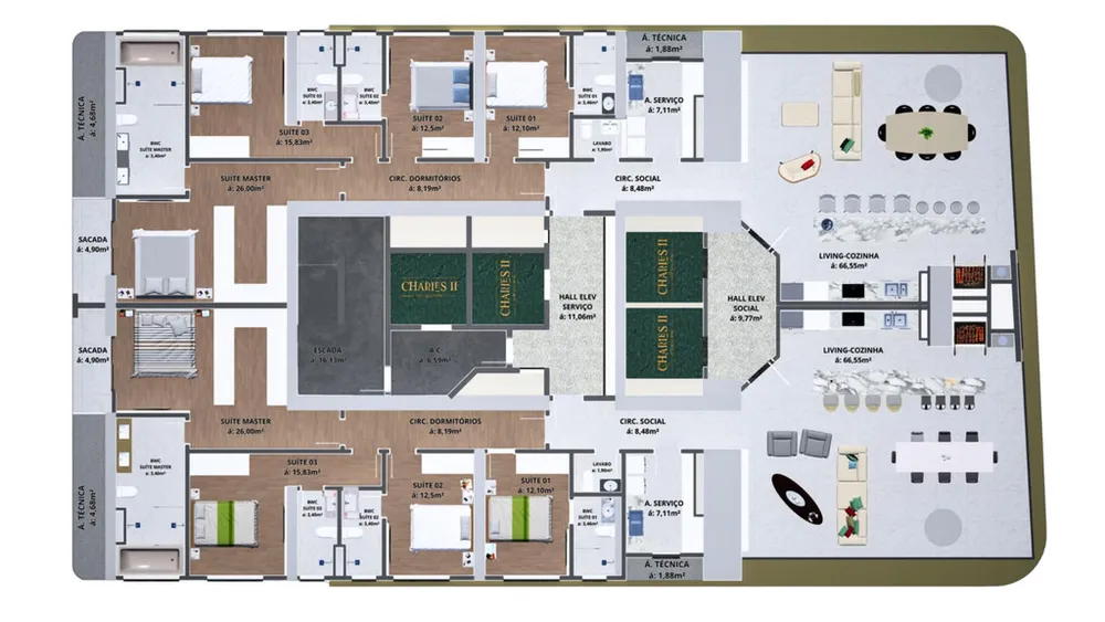 Apartamento, 4 quartos, 221 m² - Foto 6