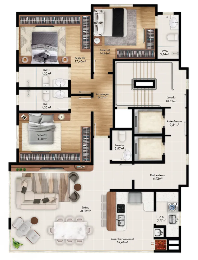 Cobertura, 4 quartos, 350 m² - Foto 10