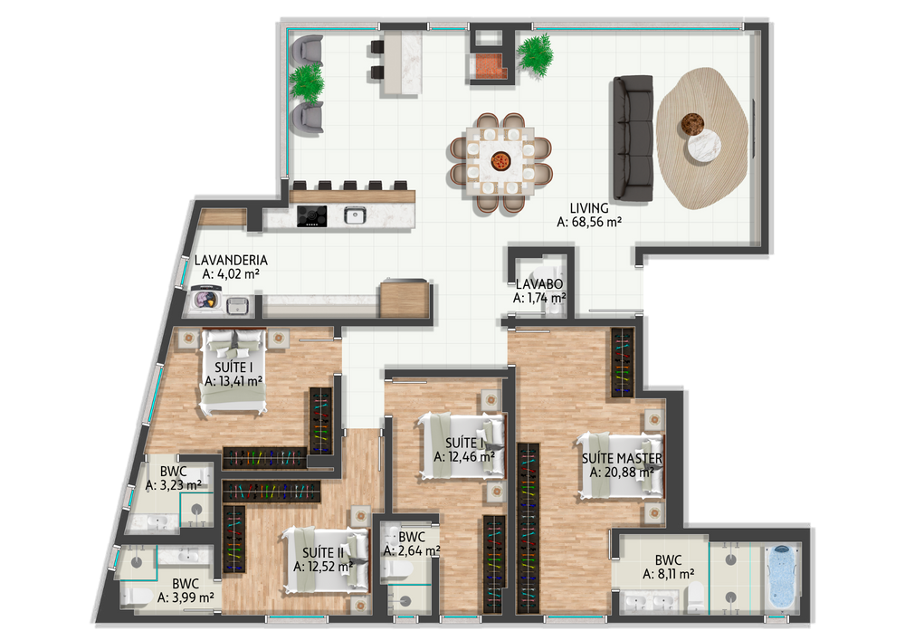 Apartamento, 4 quartos, 159 m² - Foto 8