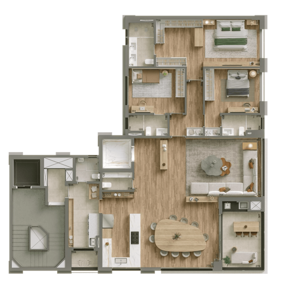 Apartamento, 3 quartos, 202 m² - Foto 3