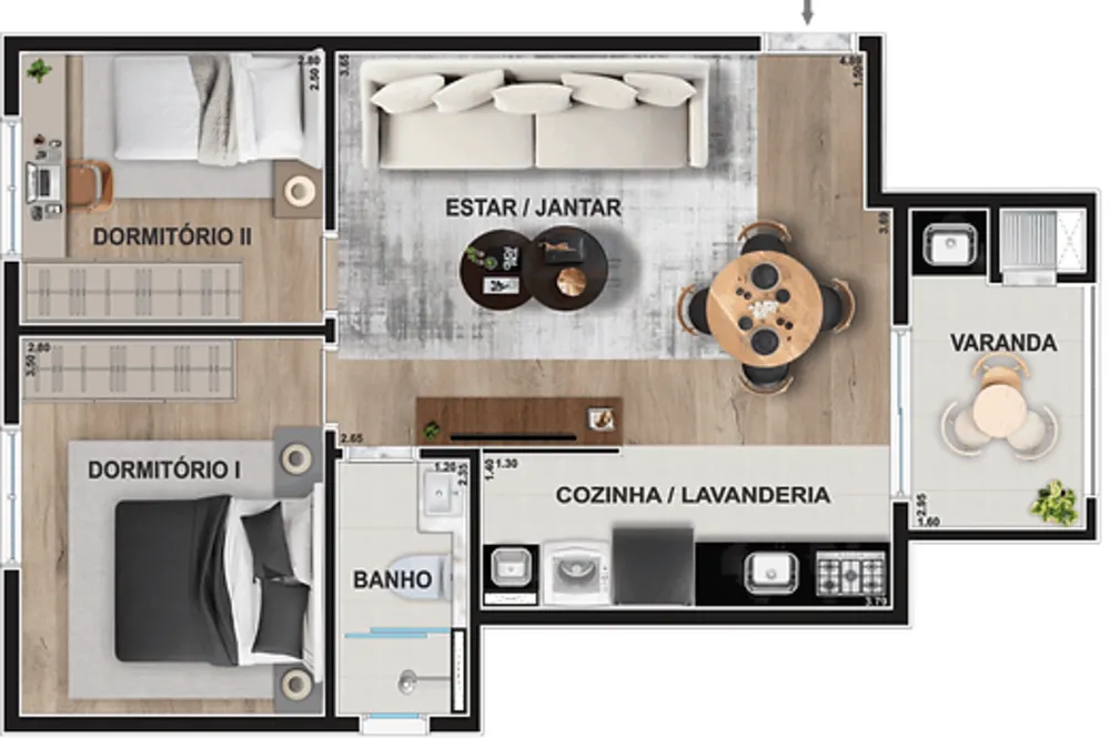 Apartamento, 2 quartos, 45 m² - Foto 7