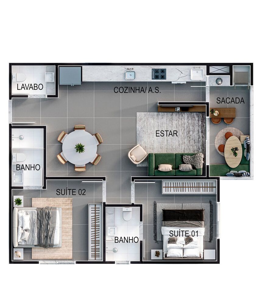 Apartamento, 2 quartos, 75 m² - Foto 8