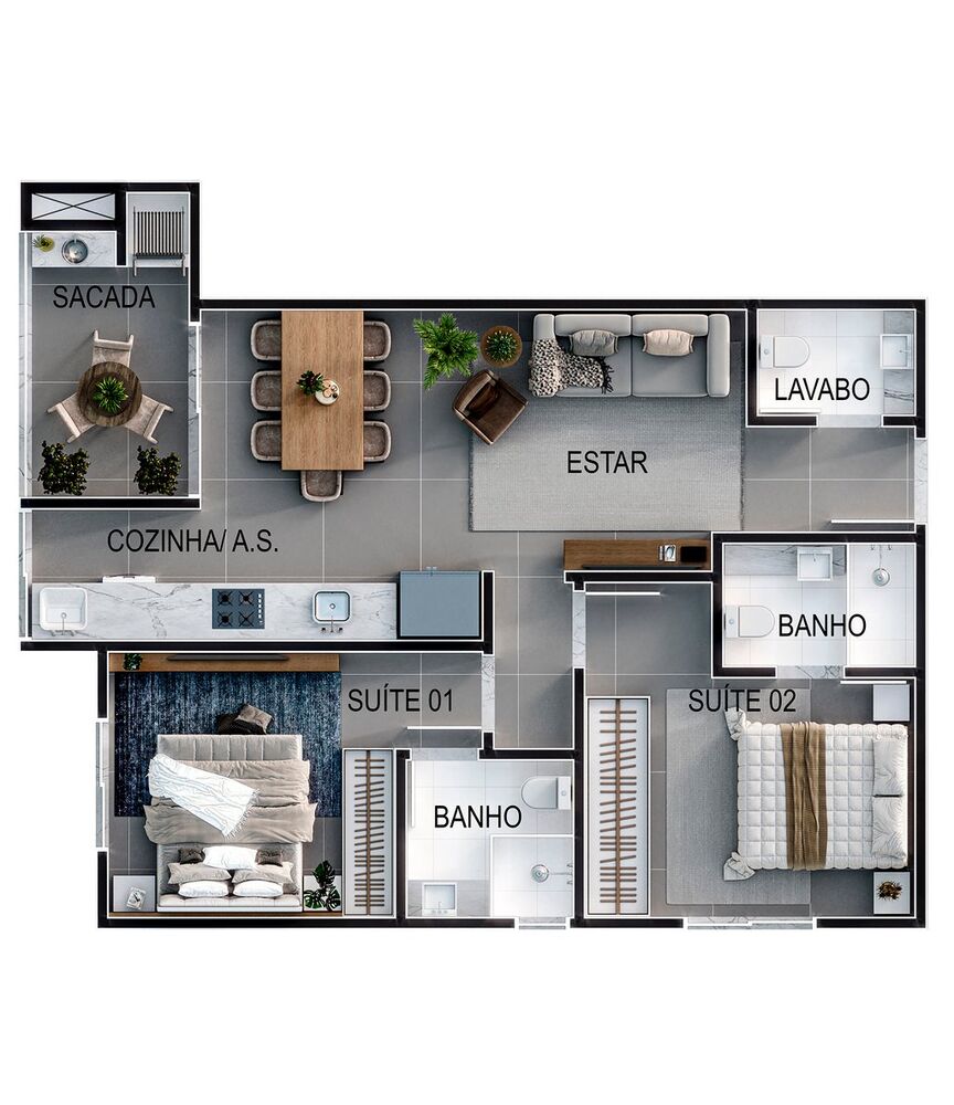 Apartamento, 2 quartos, 75 m² - Foto 6