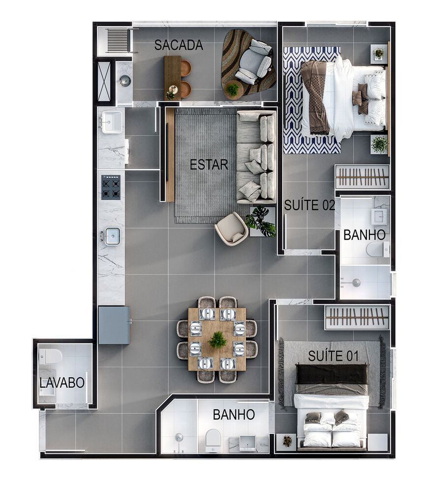 Apartamento, 2 quartos, 75 m² - Foto 9