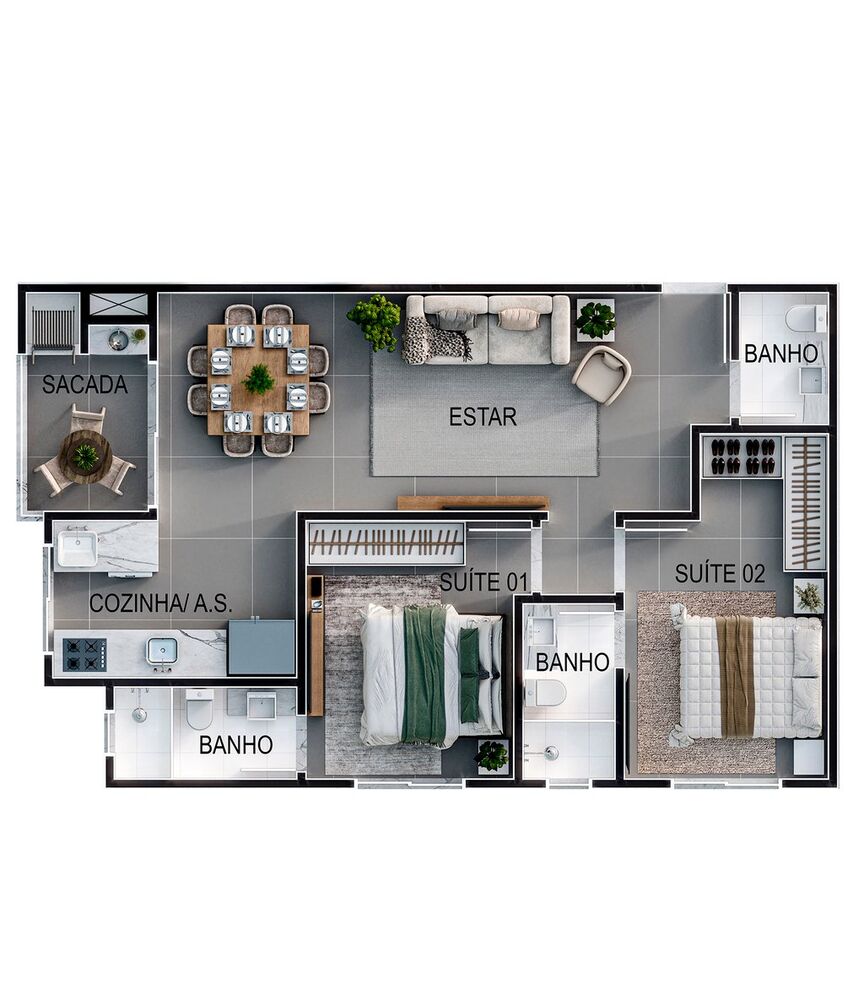 Apartamento, 2 quartos, 75 m² - Foto 12