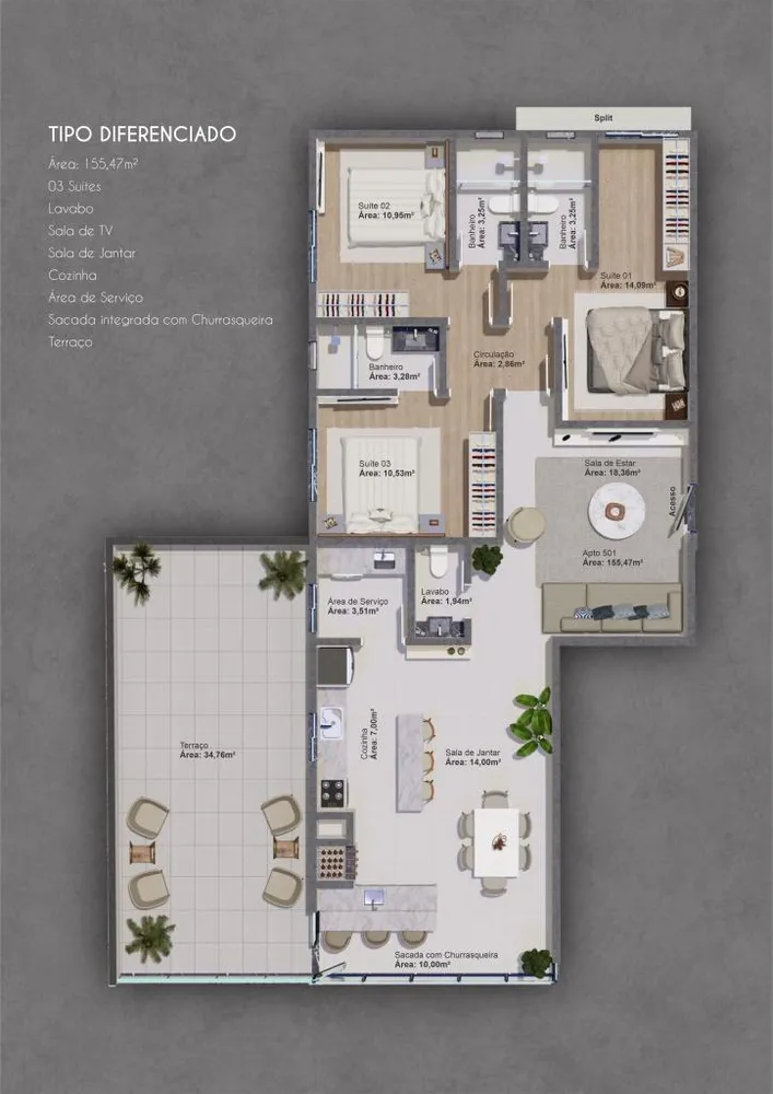 Apartamento, 3 quartos, 80 m² - Foto 12