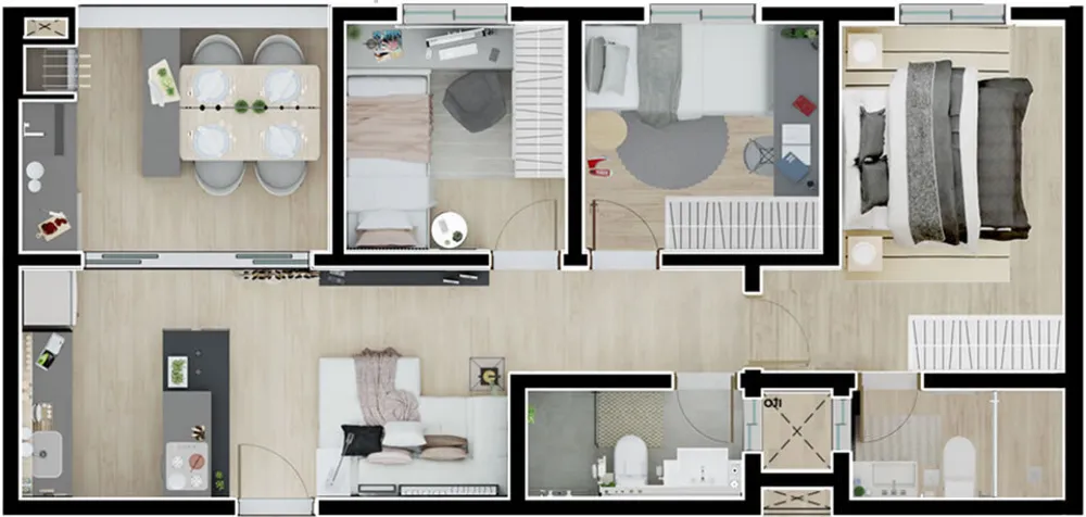 Apartamento, 2 quartos, 51 m² - Foto 5
