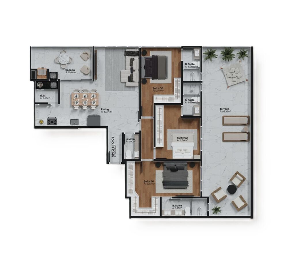 Apartamento à venda com 3 quartos, 157m² - Foto 23