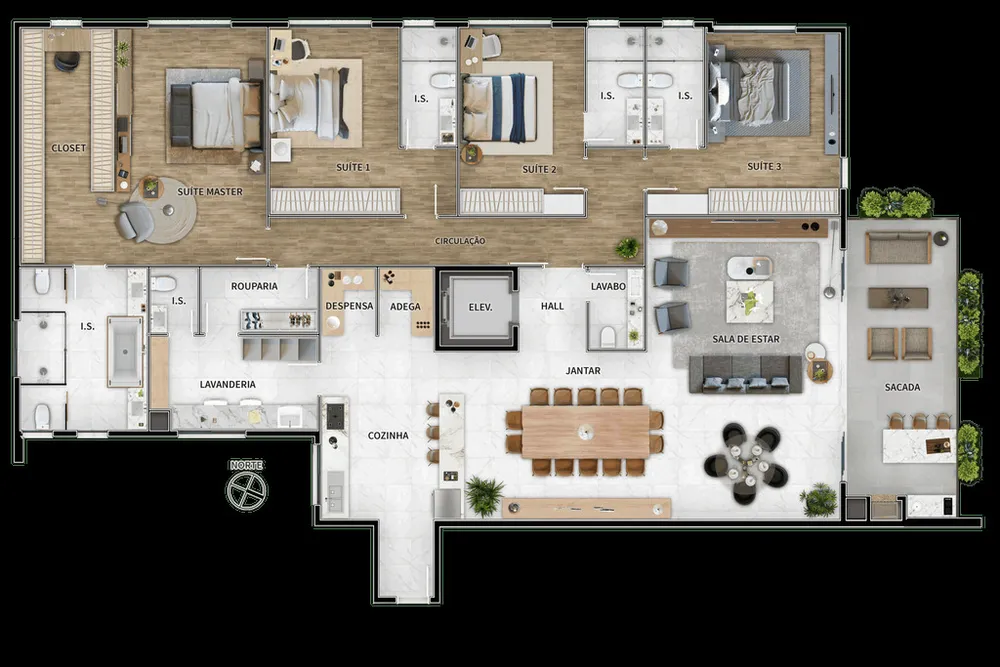 Apartamento, 3 quartos, 243 m² - Foto 8