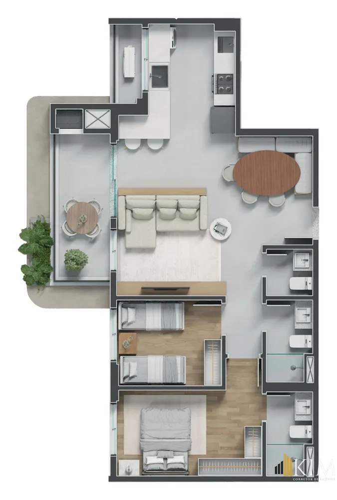 Apartamento, 3 quartos, 72 m² - Foto 1