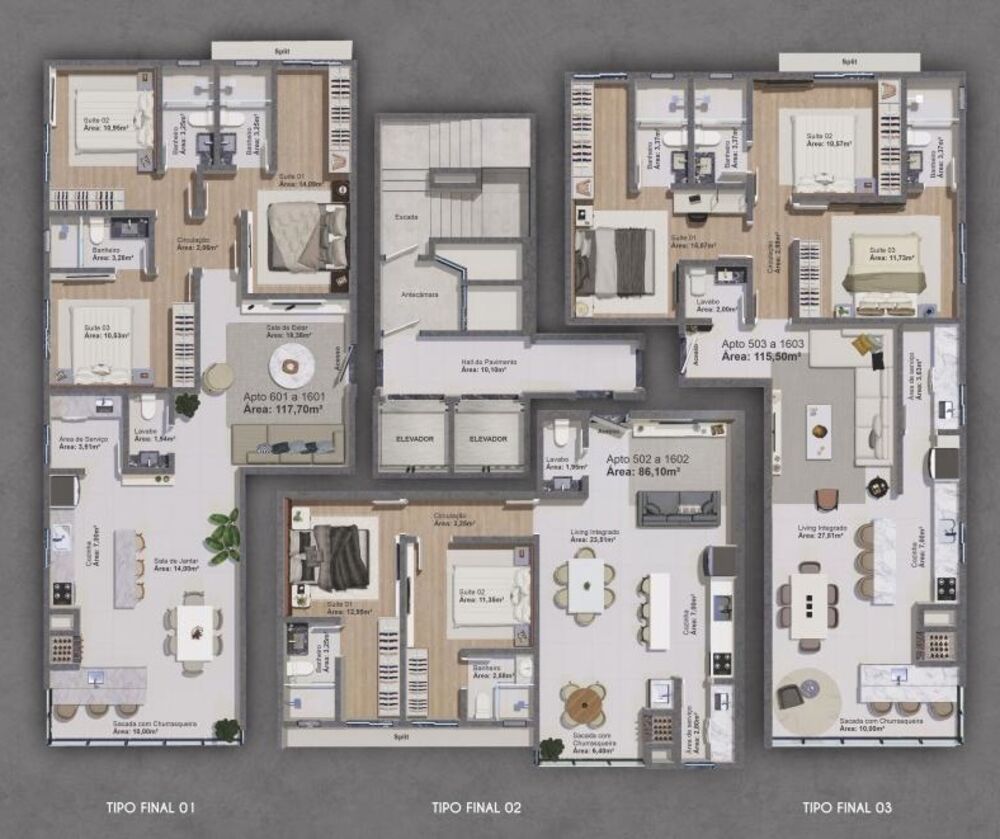 Apartamento, 3 quartos, 155 m² - Foto 4