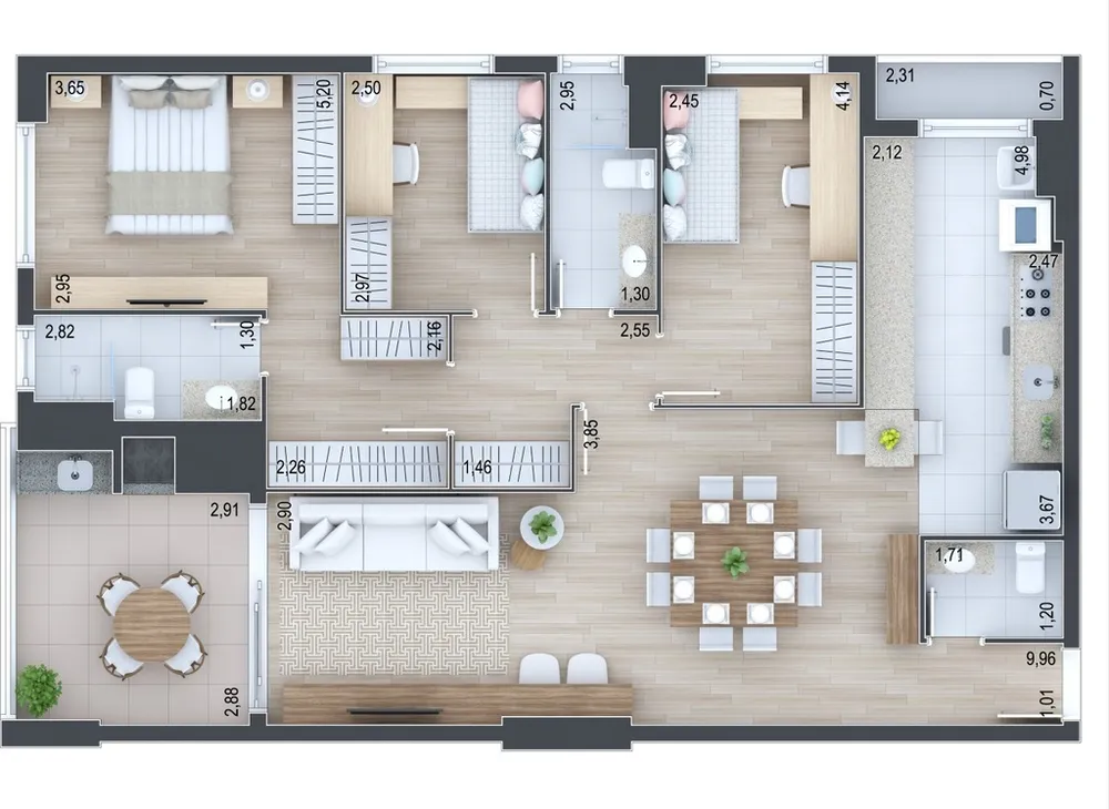 Apartamento, 3 quartos, 100 m² - Foto 7