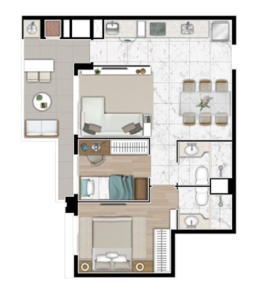 Apartamento à venda com 1 quarto, 63m² - Foto 6